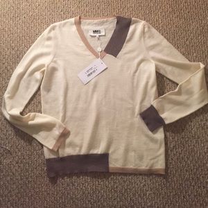 MM6 Madison Margiela V-Neck Wool Sweater